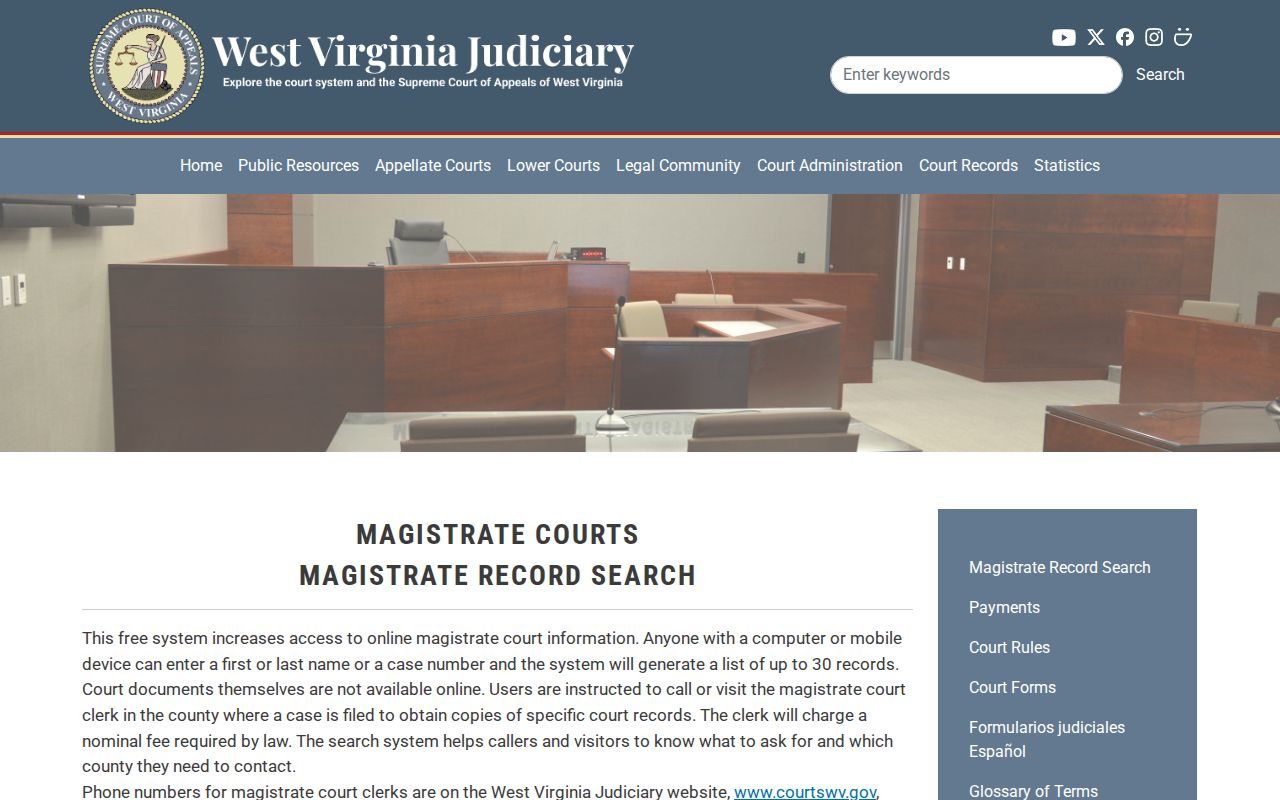 Wetzel County case search access explanation
