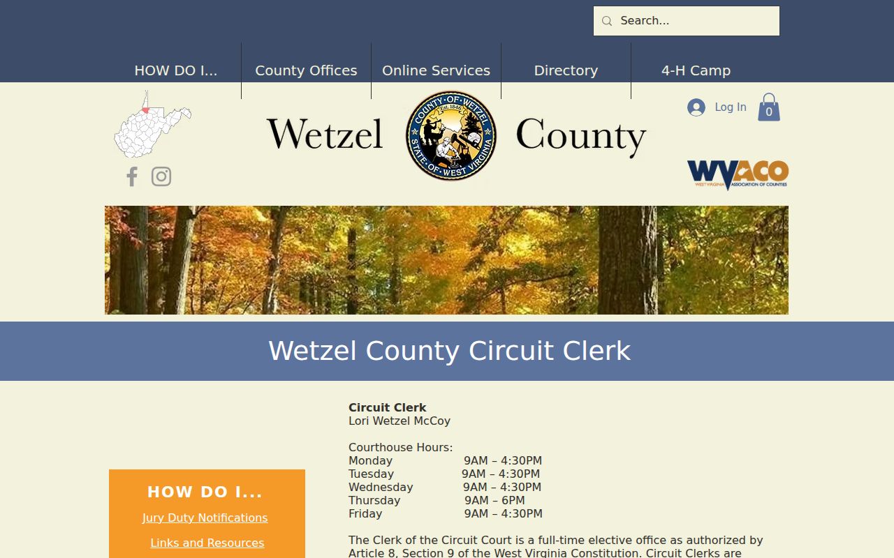 Wetzel County court docket Circuit Clerk records information