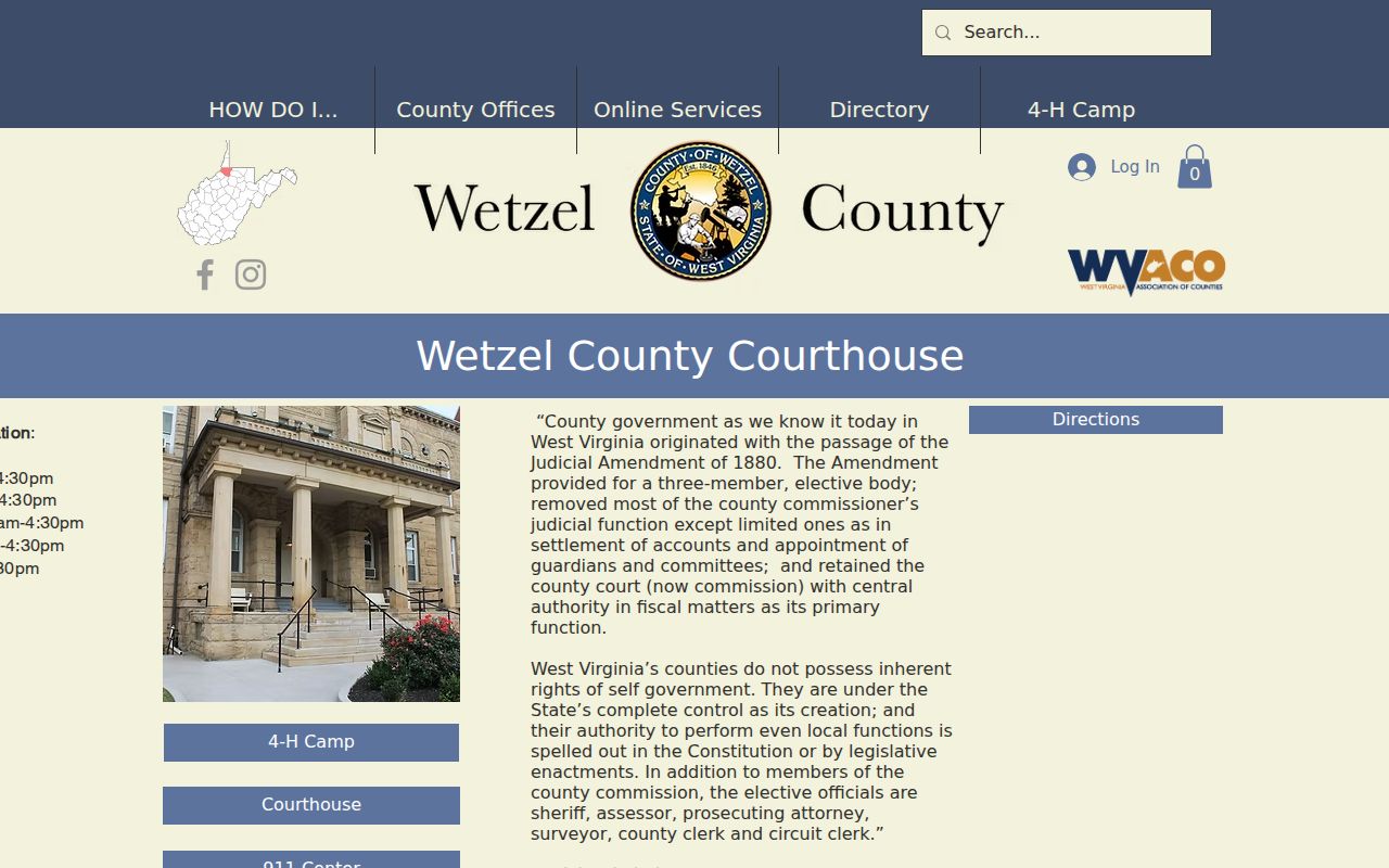 Historic Wetzel County courthouse court docket access